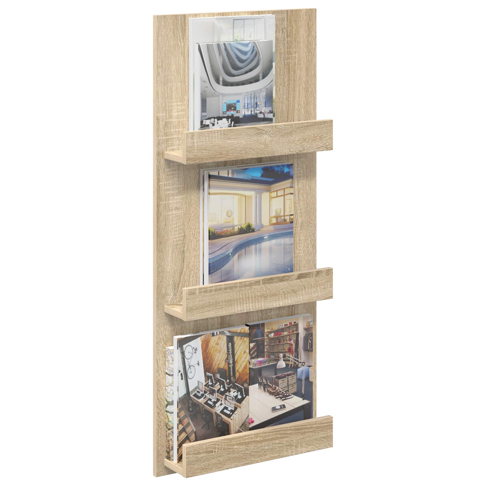 Regál Na Časopisy Sonoma Dub 43 X 11 X 102 Cm Kompozitní Dřevo