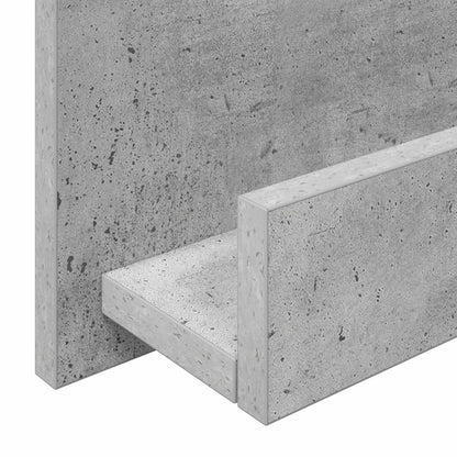 Regál Na Časopisy S Policí Betonově Šedá 43 X 11 X 102 Cm