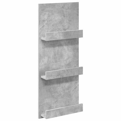 Regál Na Časopisy S Policí Betonově Šedá 43 X 11 X 102 Cm