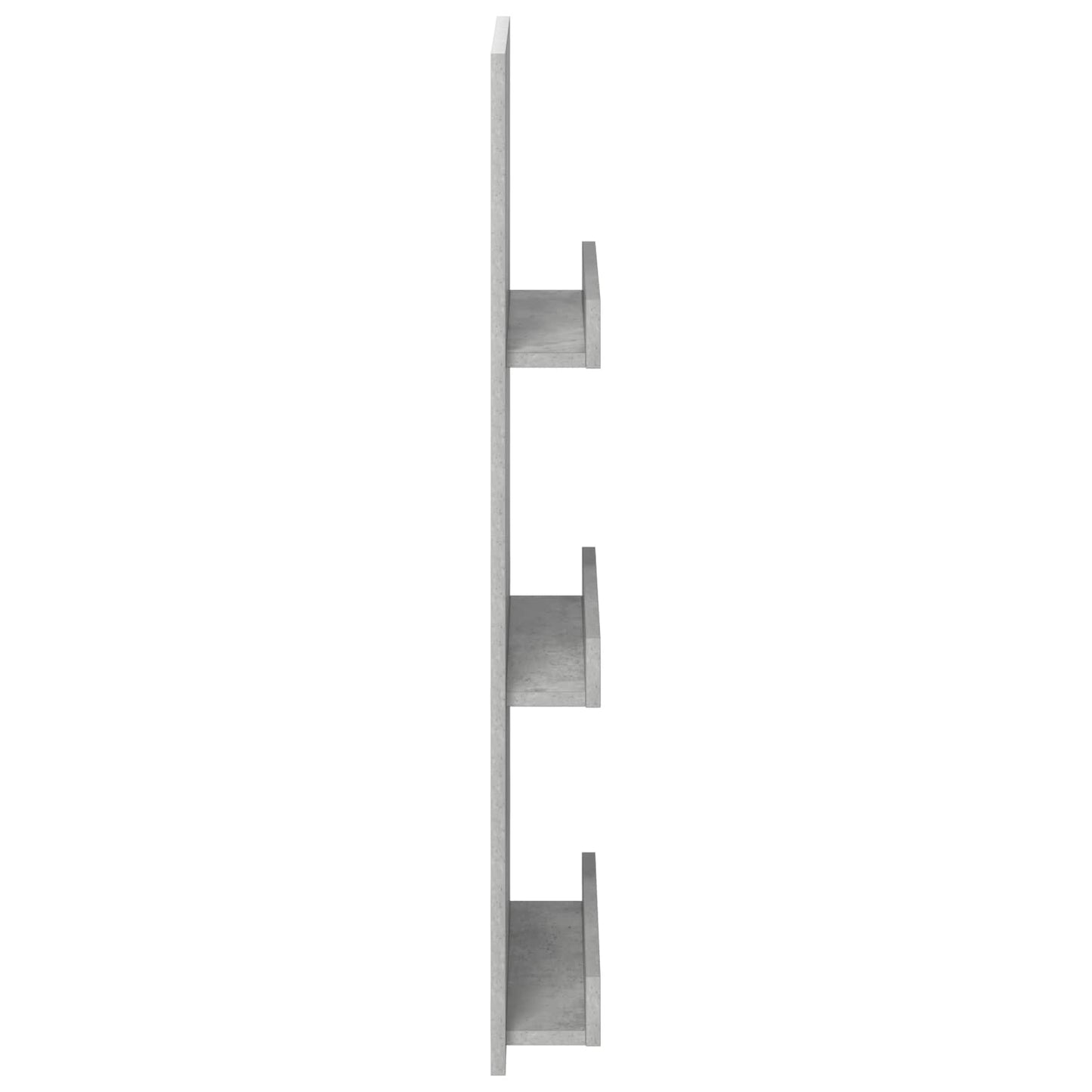 Regál Na Časopisy S Policí Betonově Šedá 43 X 11 X 102 Cm