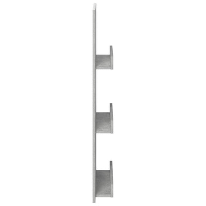 Regál Na Časopisy S Policí Betonově Šedá 43 X 11 X 102 Cm