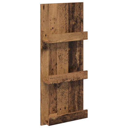 Regál Na Časopisy Staré Dřevo 43 X 11 X 102 Cm Kompozitní Dřevo