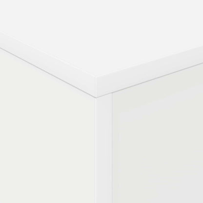 Regál Na Časopisy Bílá 70 X 41 X 156 Cm Kompozitní Dřevo