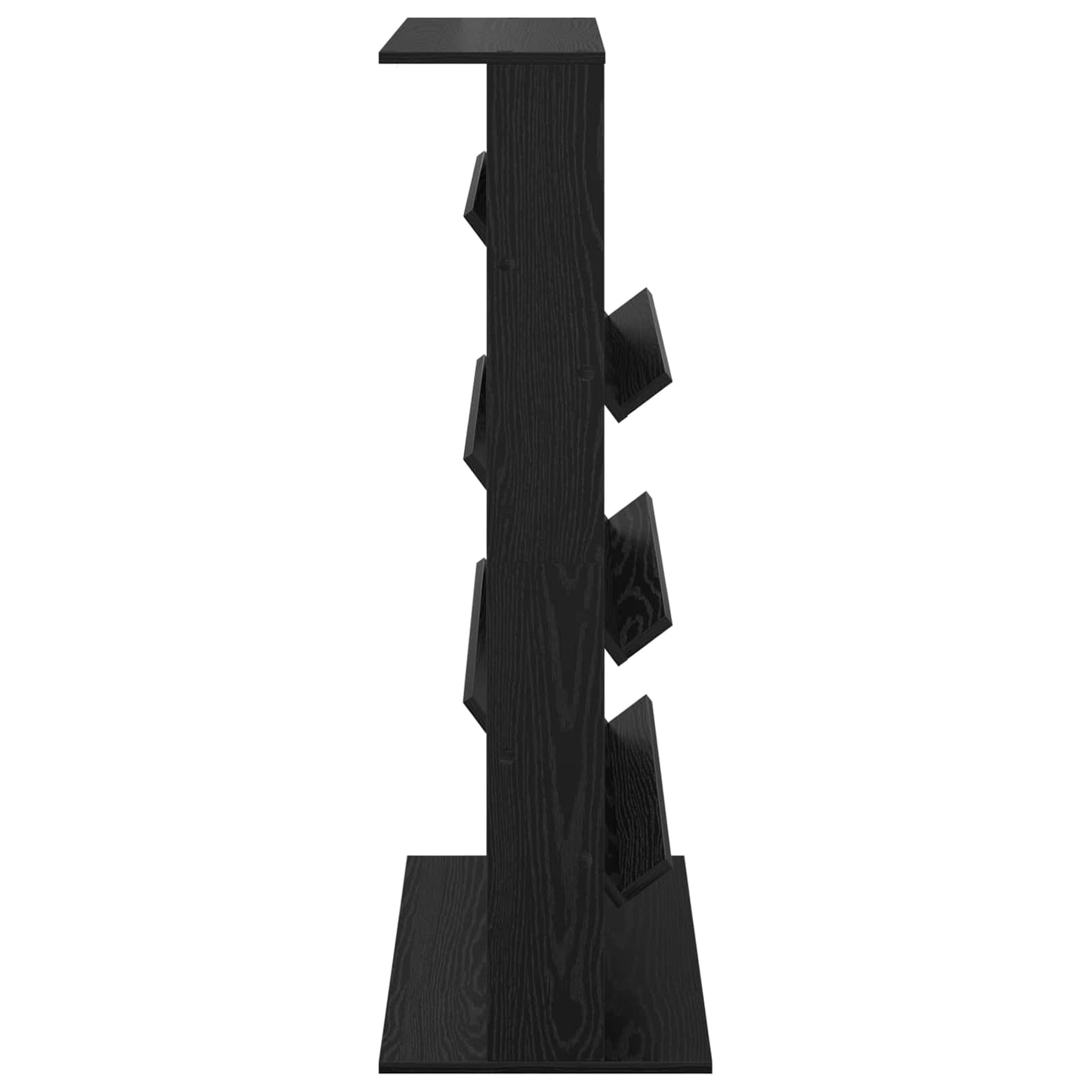 Regál Na Časopisy Černý Dub 70 X 41 X 126 Cm Kompozitní Dřevo