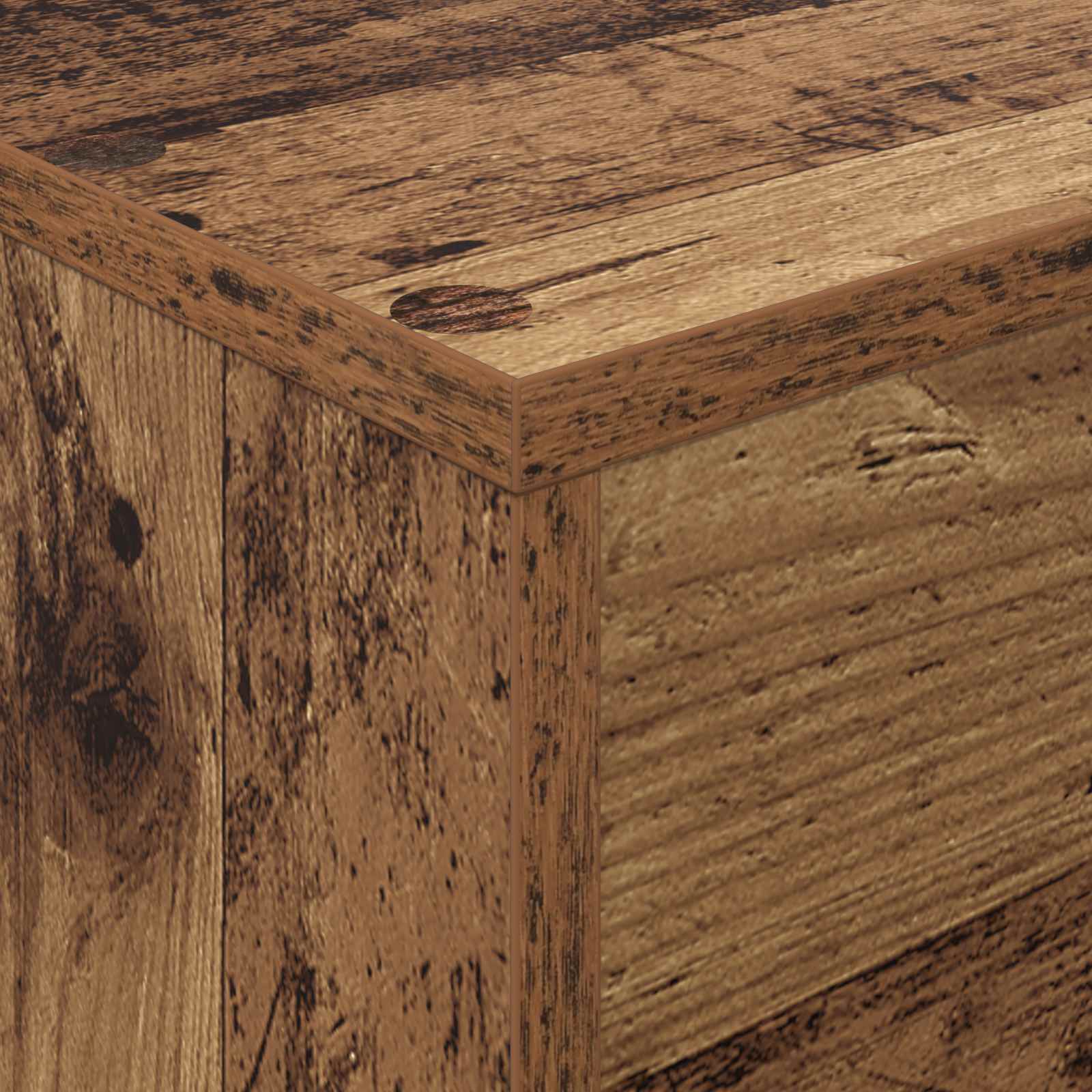 Regál Na Časopisy Staré Dřevo 70 X 41 X 126 Cm Kompozitní Dřevo