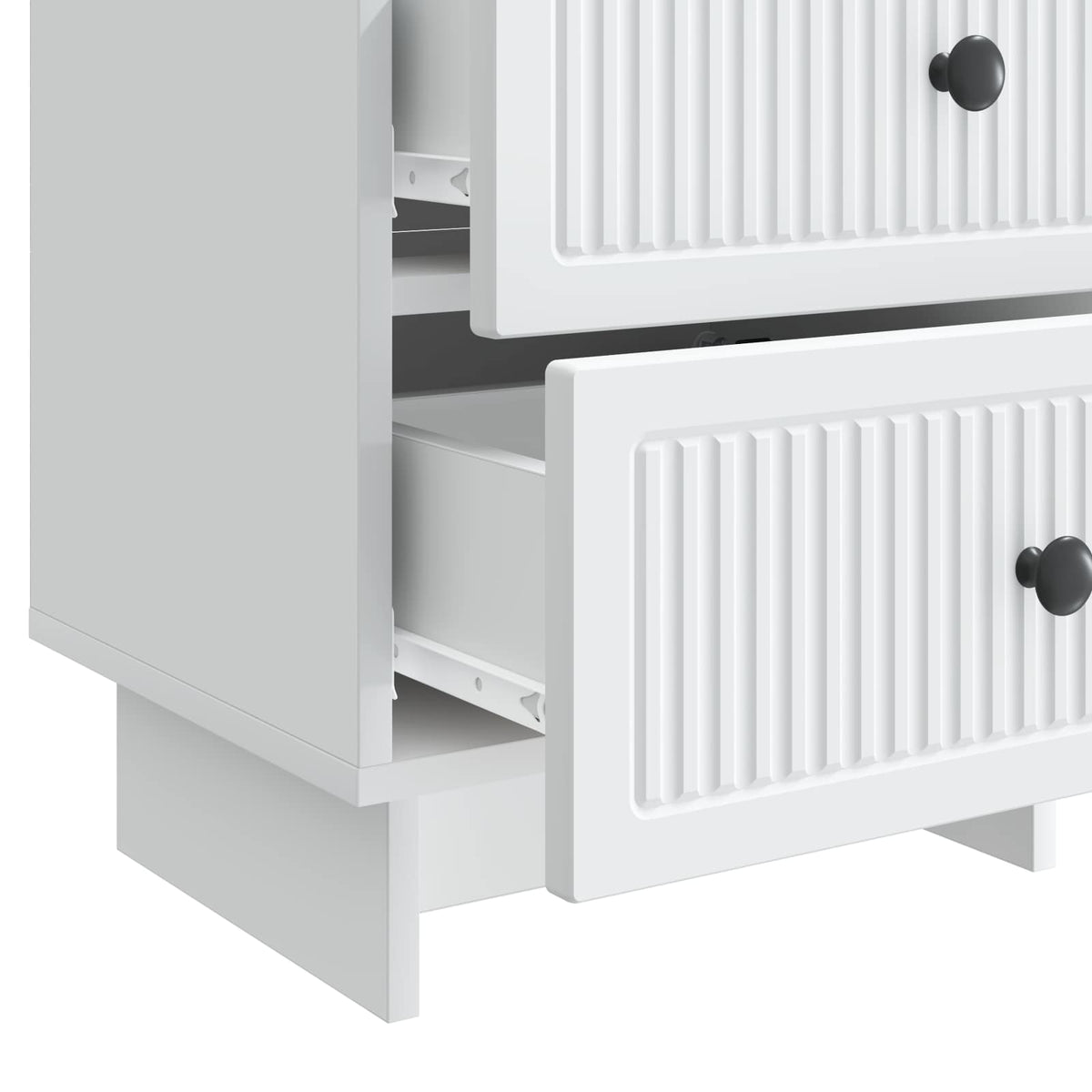 Noční Skříňka Bílá 43 X 34,5 X 47,5 Cm Kompozitní Dřevo