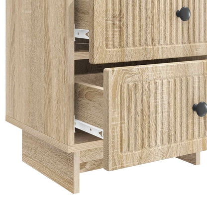 Noční Skříňka Se Zásuvkou 2 Pcs Dub Sonoma 43 X 34,5 X 47,5 Cm