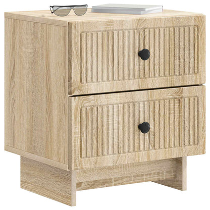 Noční Skříňka Se Zásuvkou 2 Pcs Dub Sonoma 43 X 34,5 X 47,5 Cm