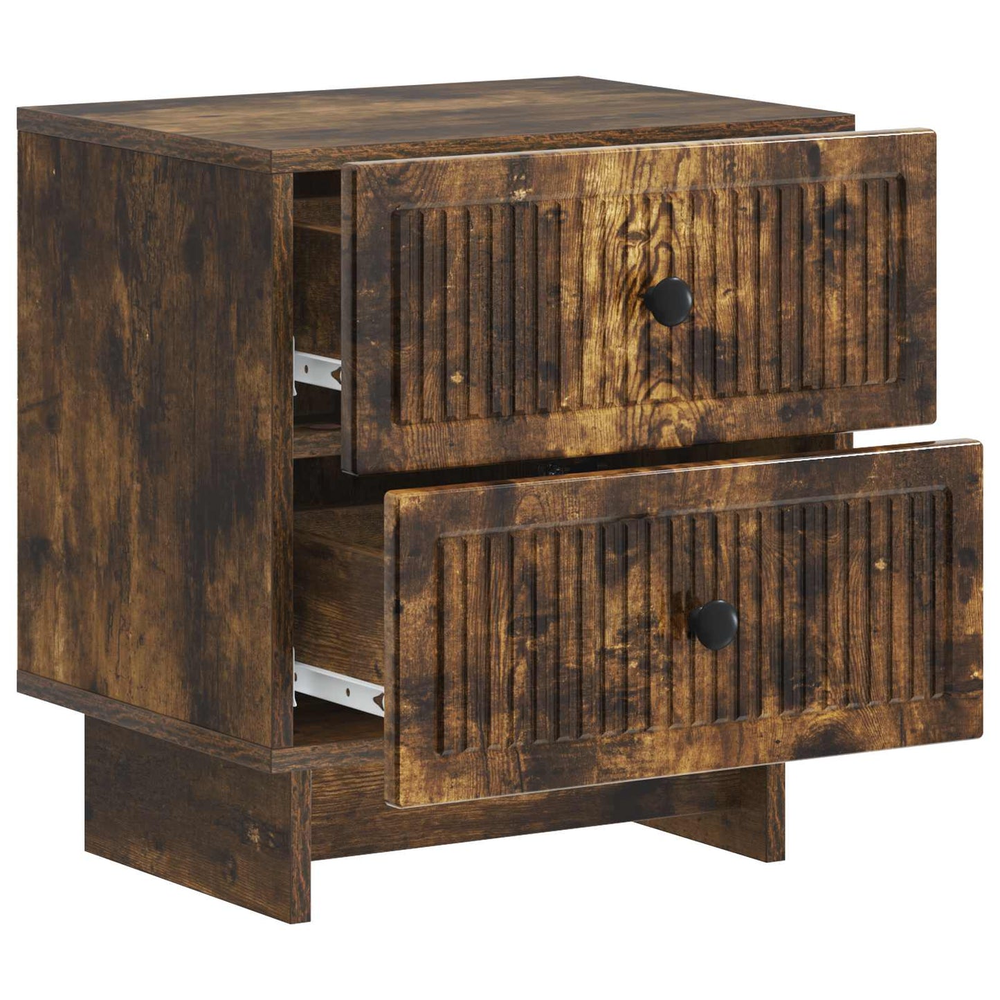Noční Skříňka Se Zásuvkou 2 Pcs Kouřový Dub 43 X 34,5 X 47,5 Cm