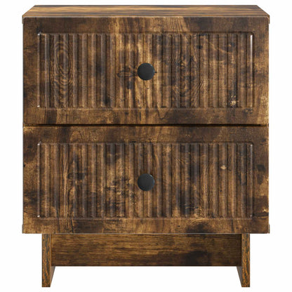 Noční Skříňka Se Zásuvkou 2 Pcs Kouřový Dub 43 X 34,5 X 47,5 Cm