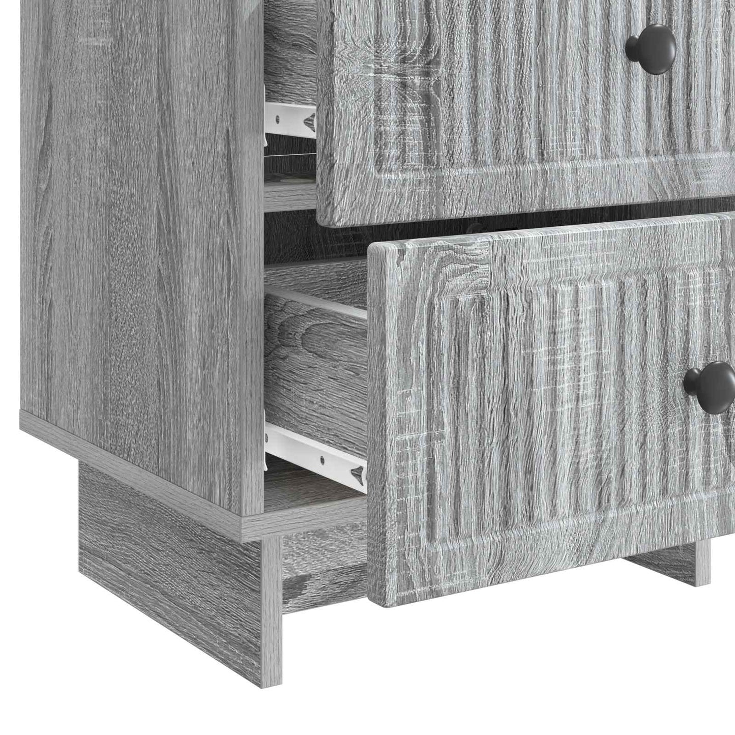 Noční Skříňka Se Zásuvkou 2 Pcs Šedá Sonoma 43 X 34,5 X 47,5 Cm