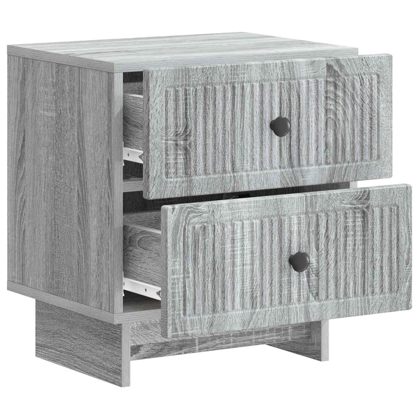 Noční Skříňka Se Zásuvkou 2 Pcs Šedá Sonoma 43 X 34,5 X 47,5 Cm