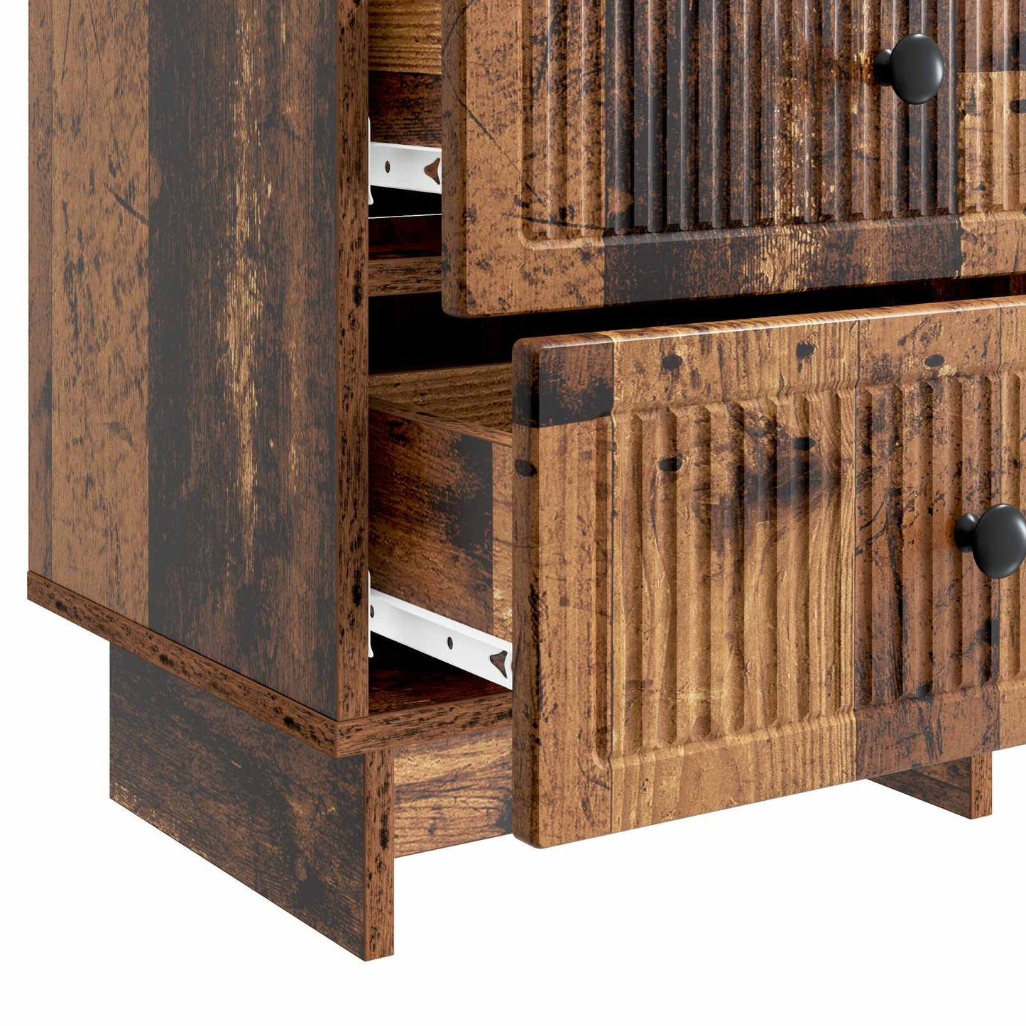 Noční Skříňka Se Zásuvkou 2 Pcs Staré Dřevo 43 X 34,5 X 47,5 Cm
