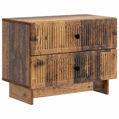 Noční Skříňka Staré Dřevo 62 X 34,5 X 47,5 Cm Kompozitní Dřevo