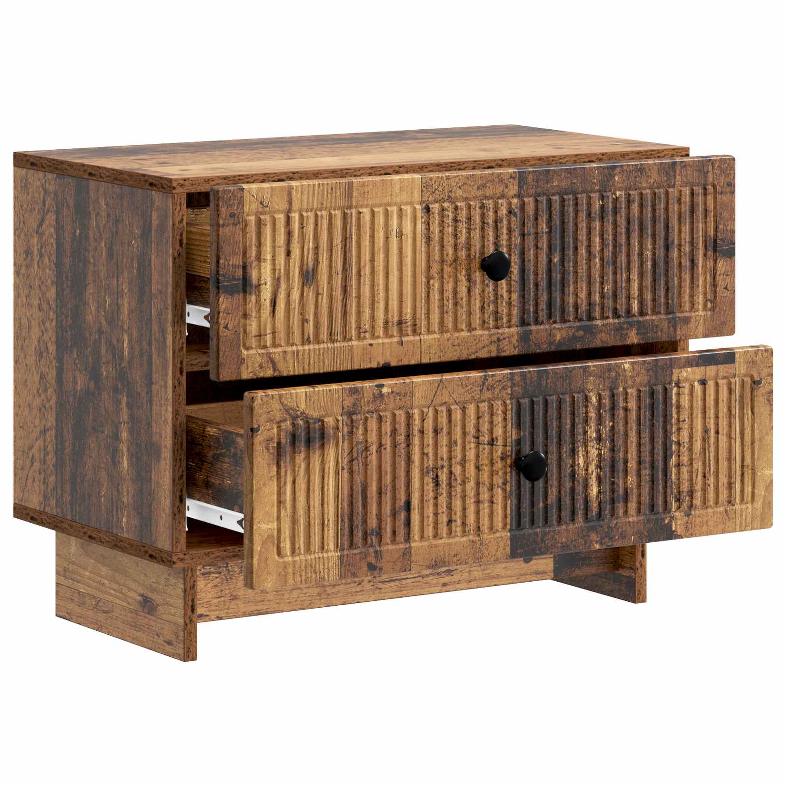Noční Skříňka Staré Dřevo 62 X 34,5 X 47,5 Cm Kompozitní Dřevo