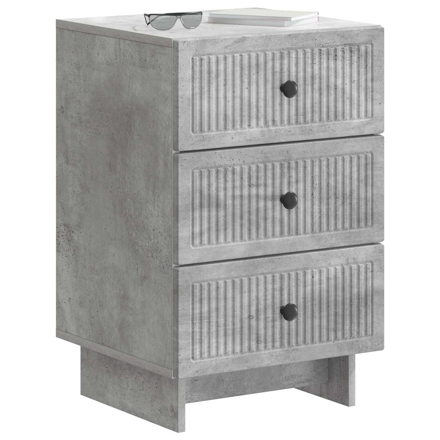 Noční Skříňka Betonově Šedá 43 X 41 X 66,5 Cm Kompozitní Dřevo