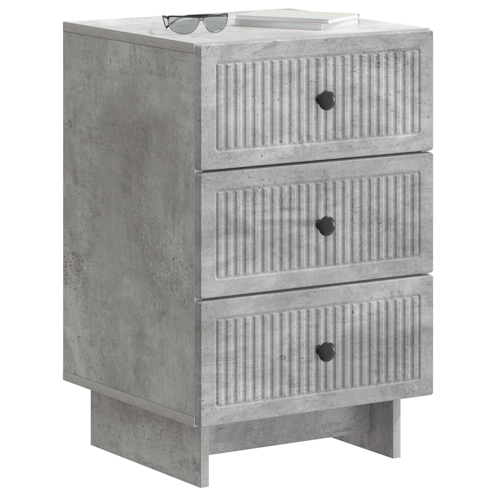Noční Skříňka Betonově Šedá 43 X 41 X 66,5 Cm Kompozitní Dřevo