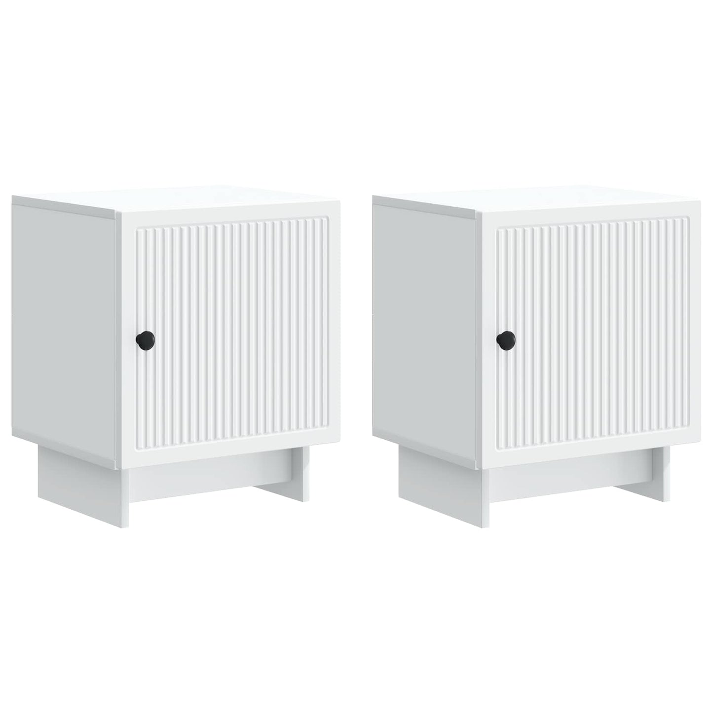 Noční Skříňka 2 Pcs Bílá 43 X 34,5 X 50 Cm Kompozitní Dřevo