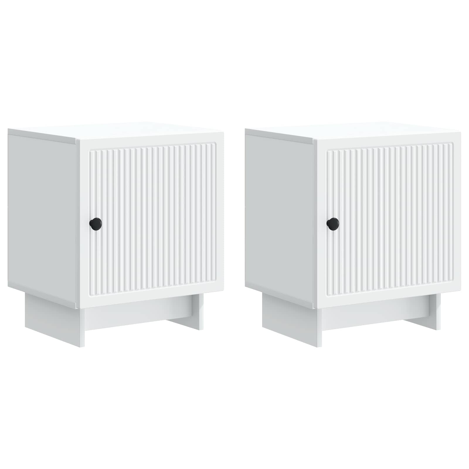 Noční Skříňka 2 Pcs Bílá 43 X 34,5 X 50 Cm Kompozitní Dřevo