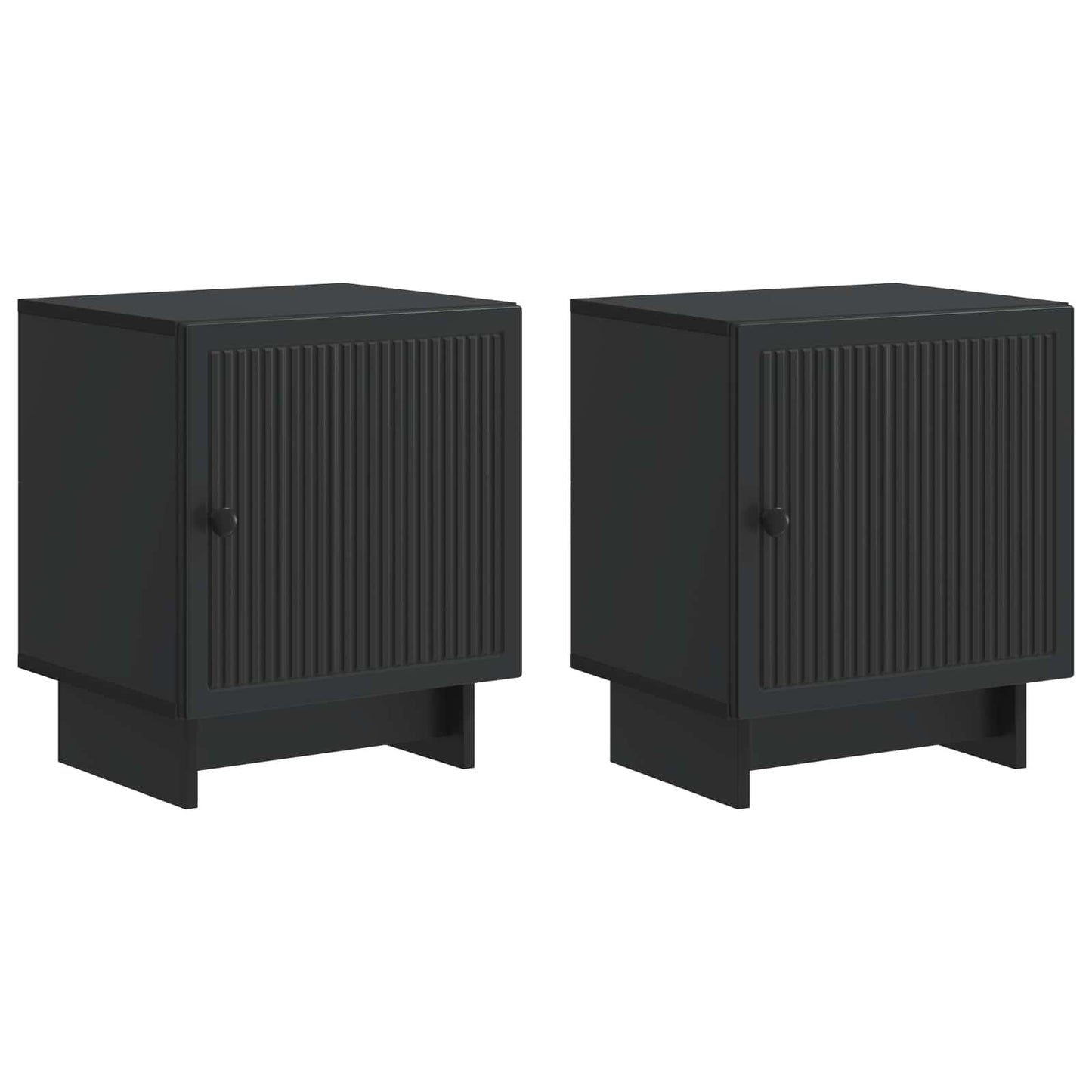 Noční Skříňka 2 Pcs Černá 43 X 34,5 X 50 Cm Kompozitní Dřevo
