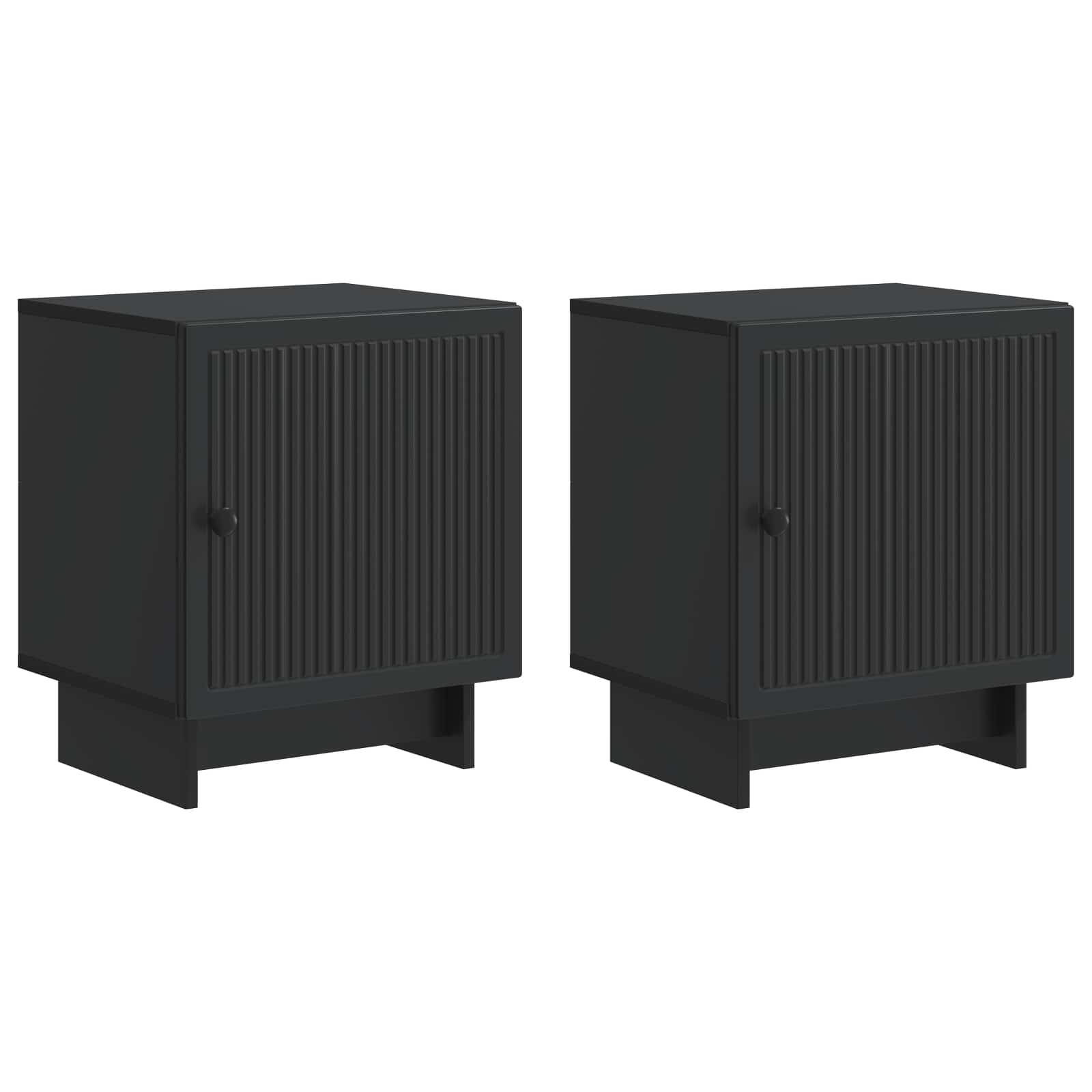 Noční Skříňka 2 Pcs Černá 43 X 34,5 X 50 Cm Kompozitní Dřevo