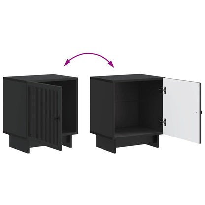Noční Skříňka 2 Pcs Černá 43 X 34,5 X 50 Cm Kompozitní Dřevo