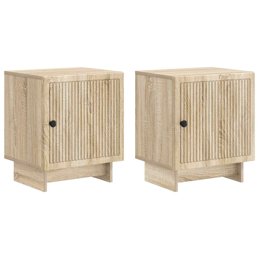 Noční Skříňka 2 Pcs Dub Sonoma 43 X 34,5 X 50 Cm