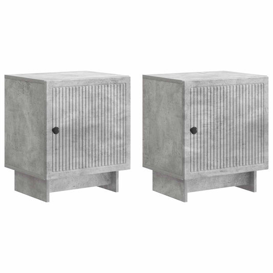 Noční Skříňka 2 Pcs Betonově Šedá 43 X 34,5 X 50 Cm