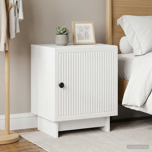 Noční Skříňka 2 Pcs Bílá S Vysokým Leskem 43 X 34,5 X 50 Cm