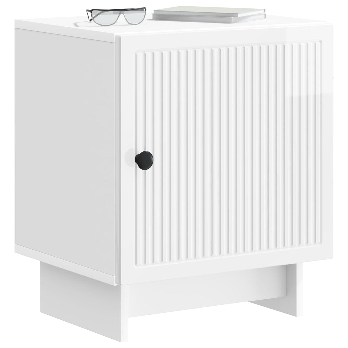 Noční Skříňka 2 Pcs Bílá S Vysokým Leskem 43 X 34,5 X 50 Cm
