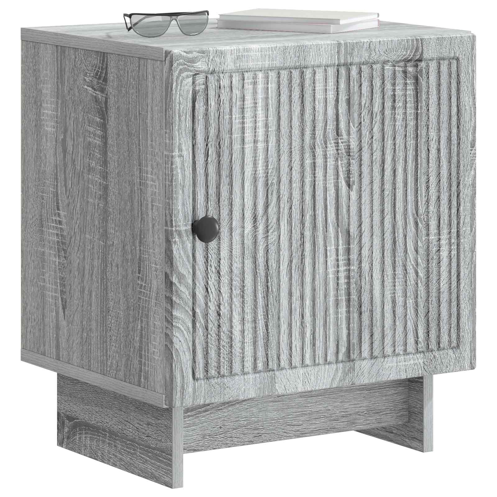 Noční Skříňka 2 Pcs Šedá Sonoma 43 X 34,5 X 50 Cm