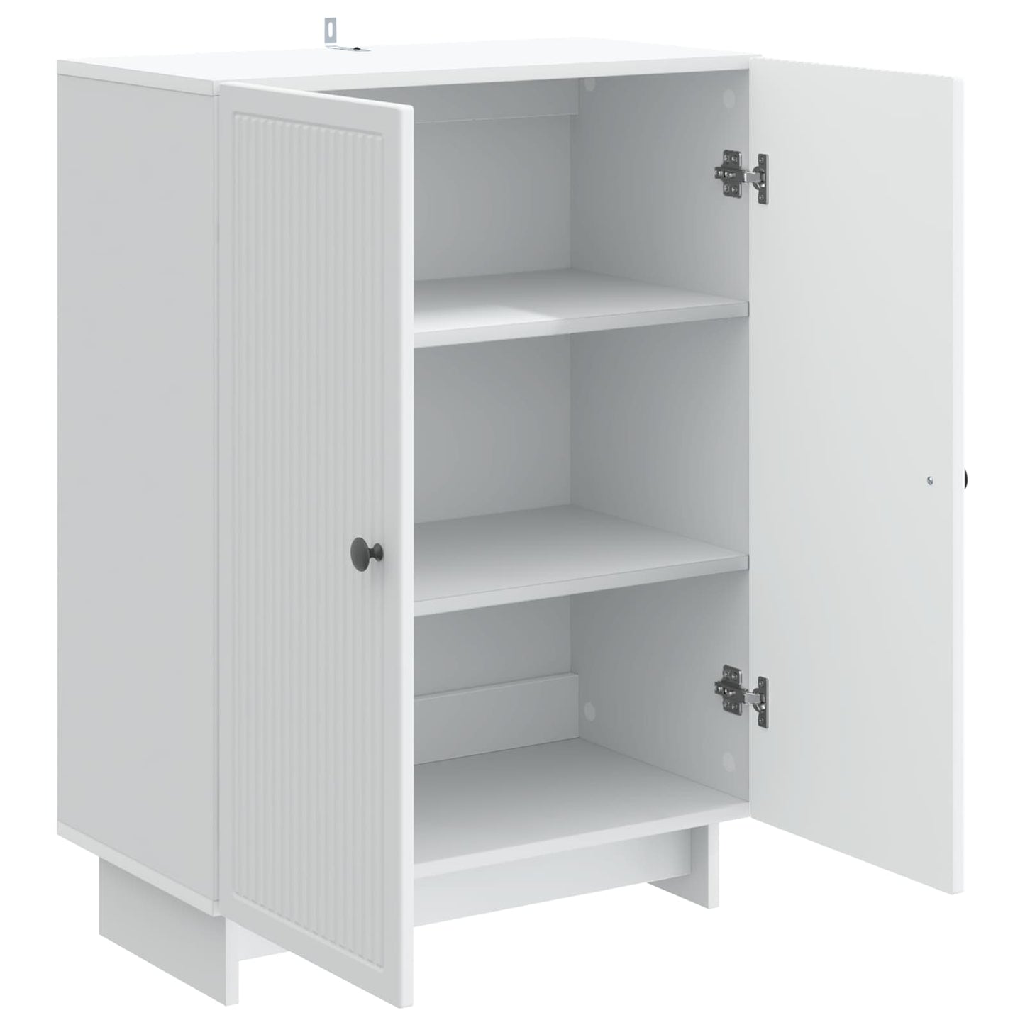 Servírovací Skříň Bílá 66 X 34,5 X 90 Cm Kompozitní Dřevo