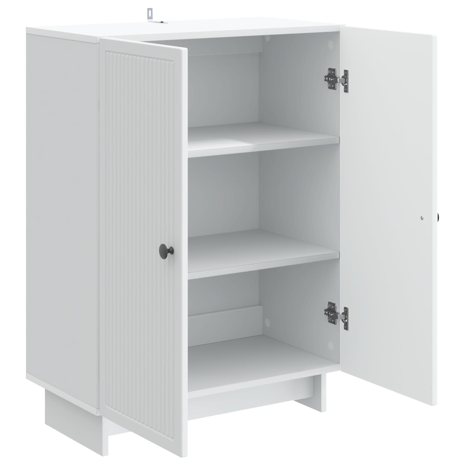 Servírovací Skříň Bílá 66 X 34,5 X 90 Cm Kompozitní Dřevo