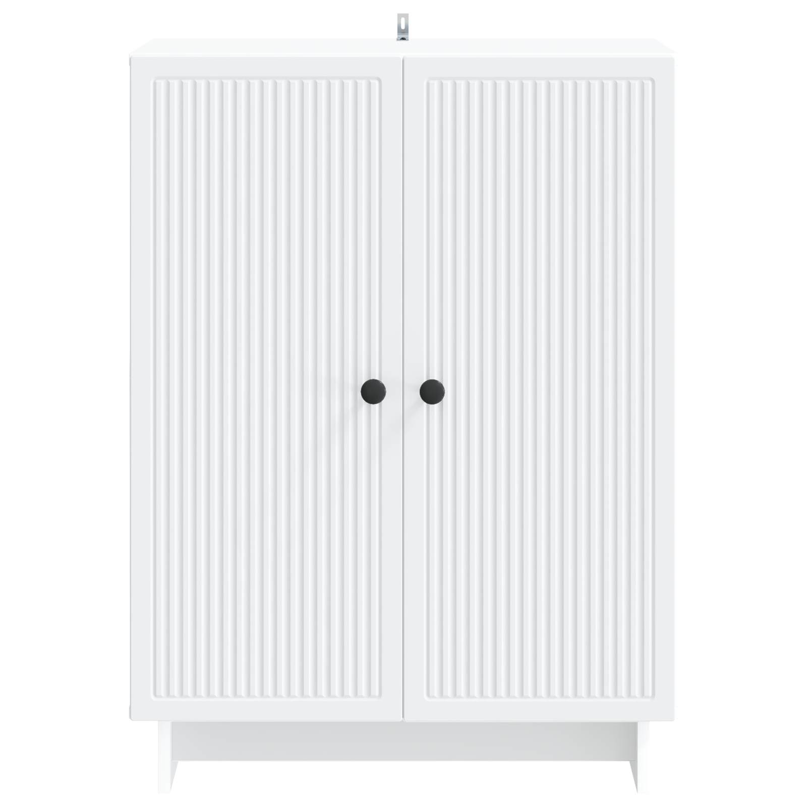 Servírovací Skříň Bílá 66 X 34,5 X 90 Cm Kompozitní Dřevo