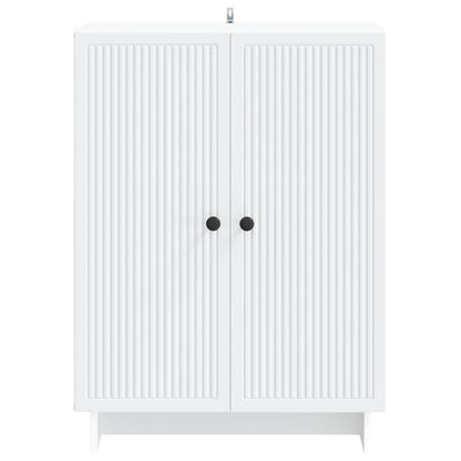 Servírovací Skříň Bílá 66 X 34,5 X 90 Cm Kompozitní Dřevo