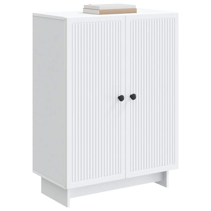 Servírovací Skříň Bílá 66 X 34,5 X 90 Cm Kompozitní Dřevo