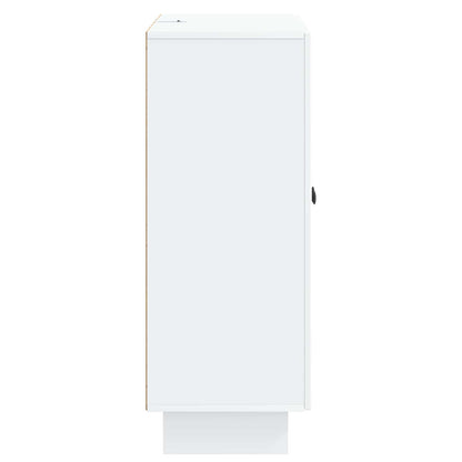 Servírovací Skříň Bílá 66 X 34,5 X 90 Cm Kompozitní Dřevo