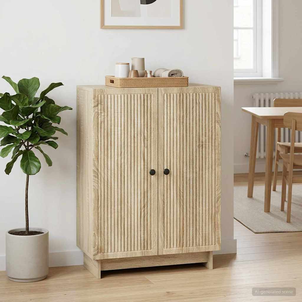 Servírovací Skříň Dub Sonoma 66 X 34,5 X 90 Cm Kompozitní Dřevo