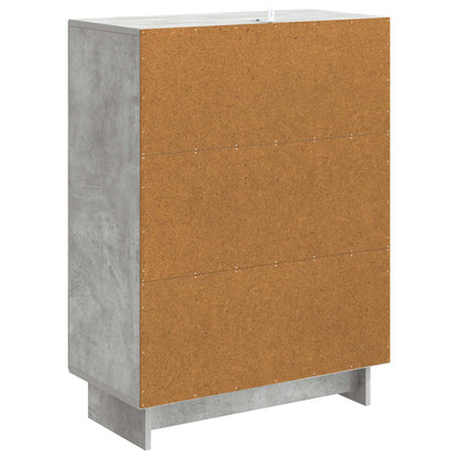 Servírovací Skříň Betonově Šedá 66 X 34,5 X 90 Cm