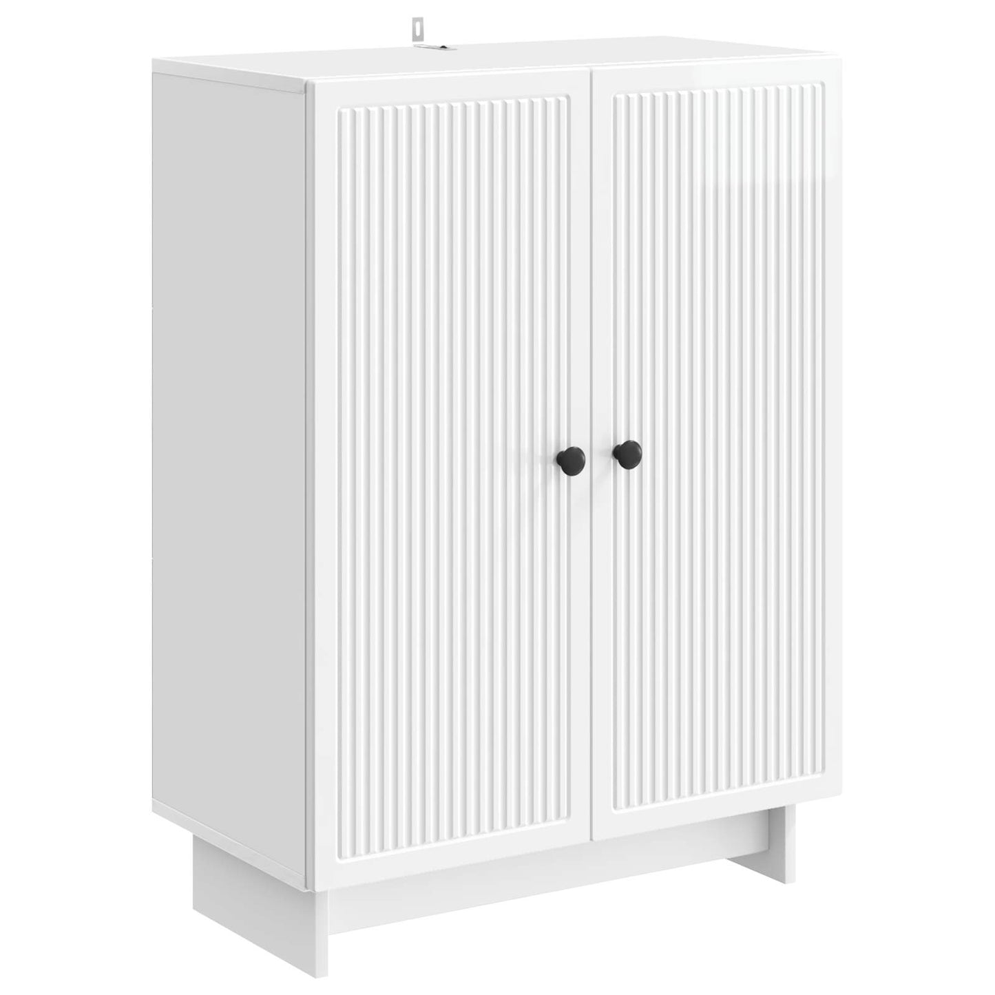 Servírovací Skříň Bílá S Vysokým Leskem 66 X 34,5 X 90 Cm