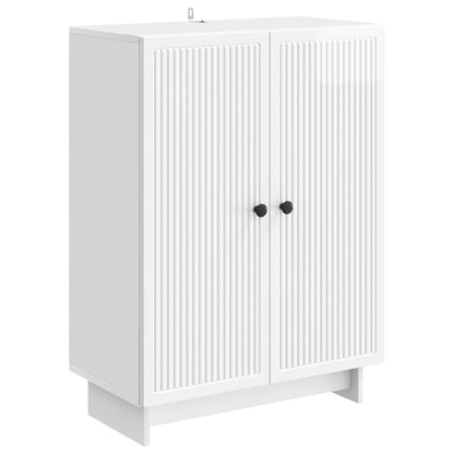 Servírovací Skříň Bílá S Vysokým Leskem 66 X 34,5 X 90 Cm