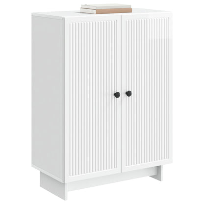 Servírovací Skříň Bílá S Vysokým Leskem 66 X 34,5 X 90 Cm