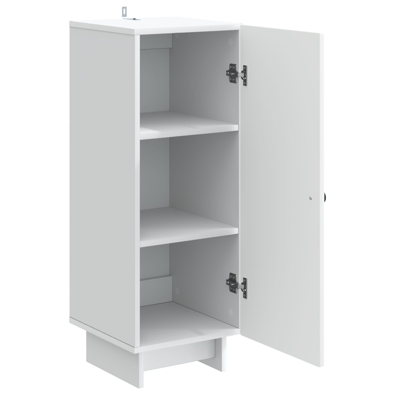 Servírovací Skříň Bílá 33 X 34,5 X 90 Cm Kompozitní Dřevo