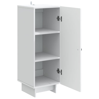 Servírovací Skříň Bílá 33 X 34,5 X 90 Cm Kompozitní Dřevo