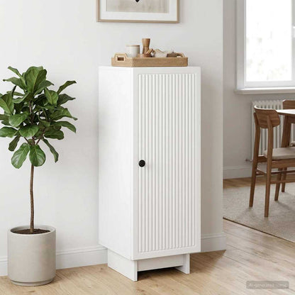 Servírovací Skříň Bílá S Vysokým Leskem 33 X 34,5 X 90 Cm
