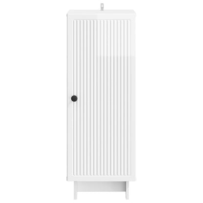 Servírovací Skříň Bílá S Vysokým Leskem 33 X 34,5 X 90 Cm