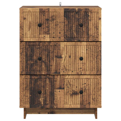 Skříň Se Zásuvkami Staré Dřevo 66 X 34,5 X 90 Cm