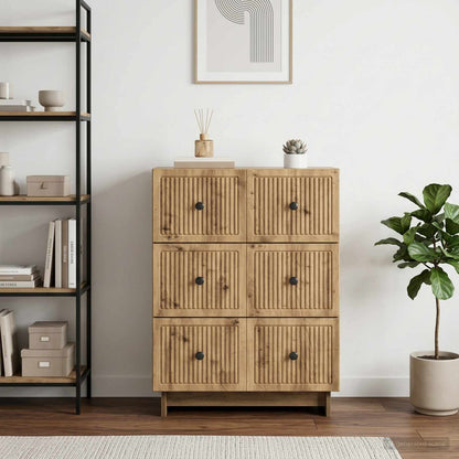 Skříň Se Zásuvkami 66 X 34,5 X 90 Cm Kompozitní Dřevo
