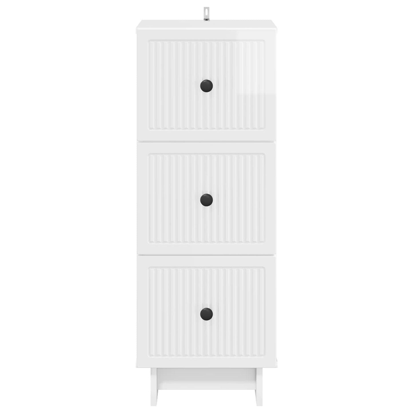 Skříň Se Zásuvkami Bílá S Vysokým Leskem 33 X 34,5 X 90 Cm