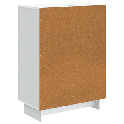 Servírovací Skříň Bílá 66 X 34,5 X 90 Cm Kompozitní Dřevo